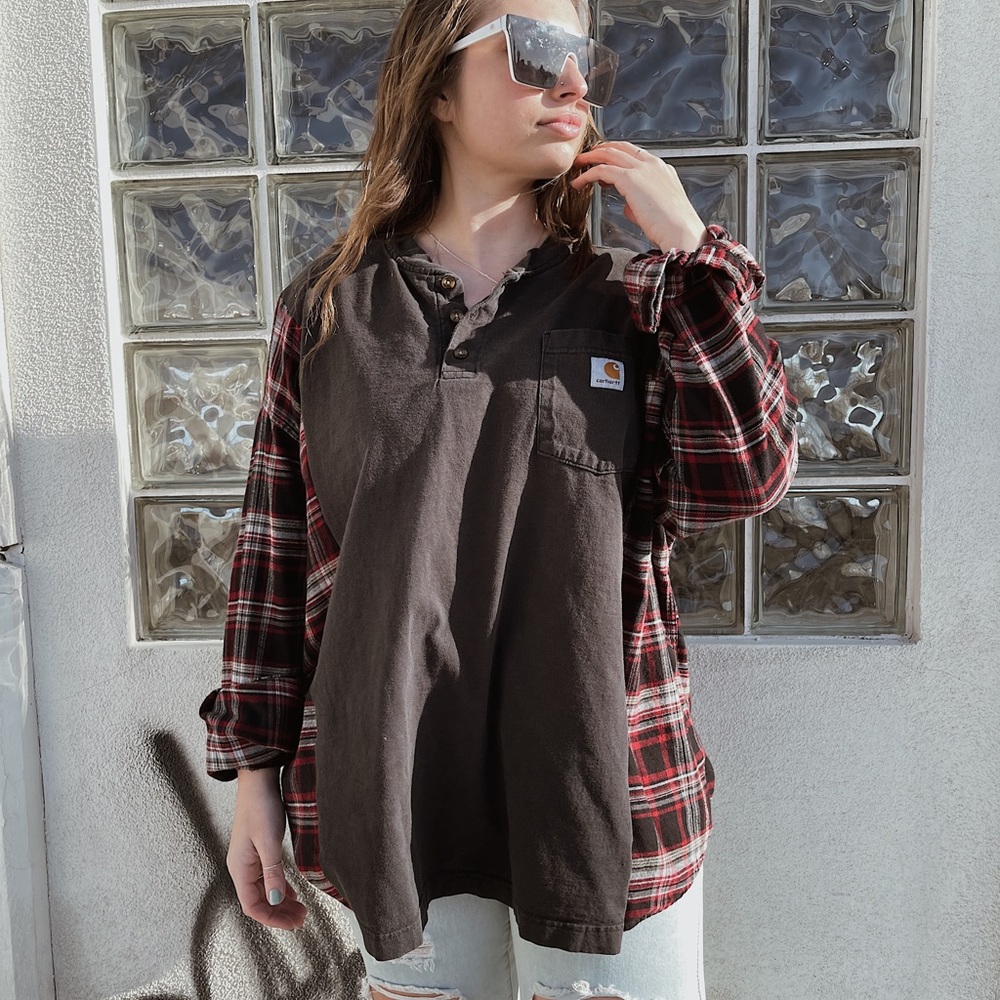 🤎SOLD🤎 CARHARTT Reworked Flannel
